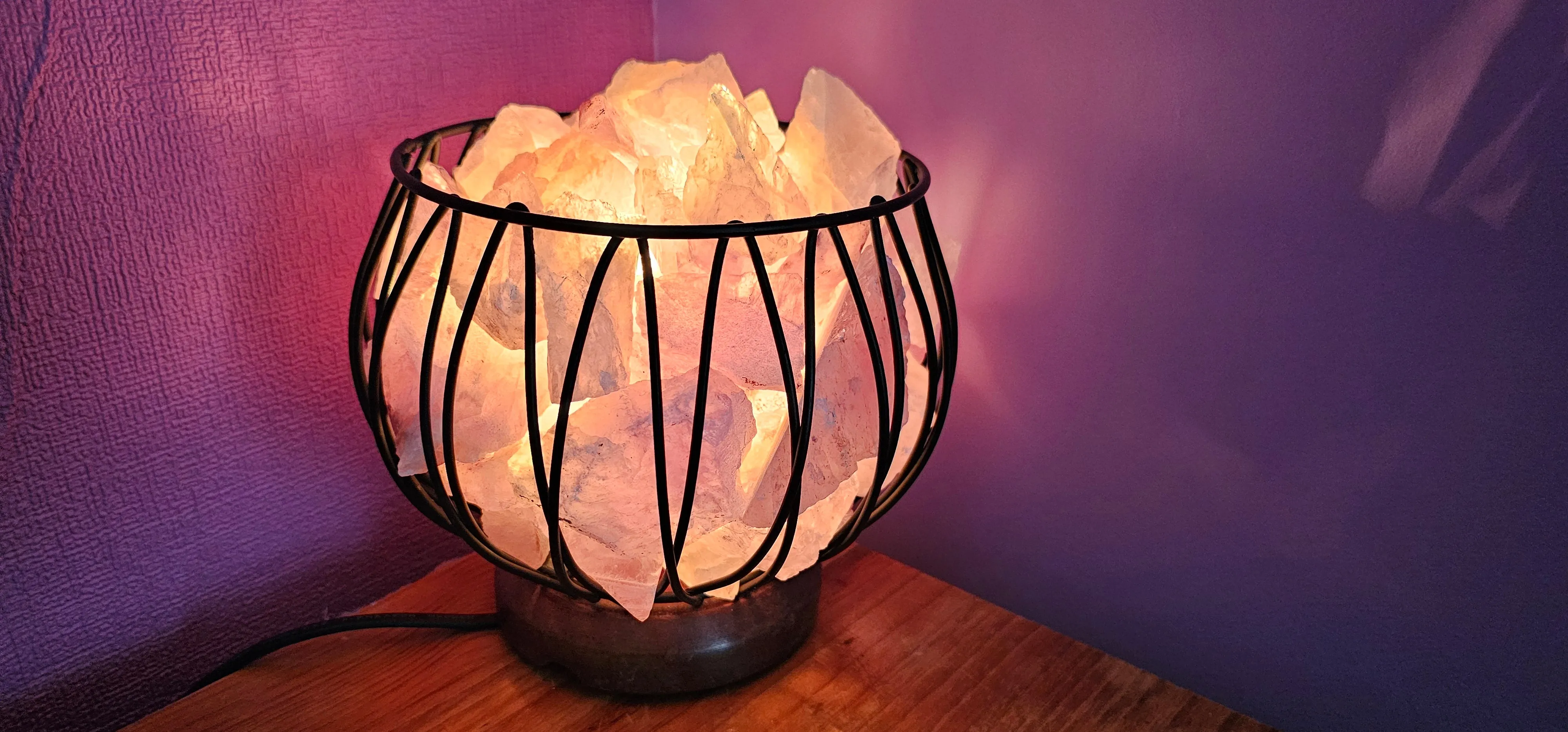 AMETHYST CRYSTAL CAGE LAMP