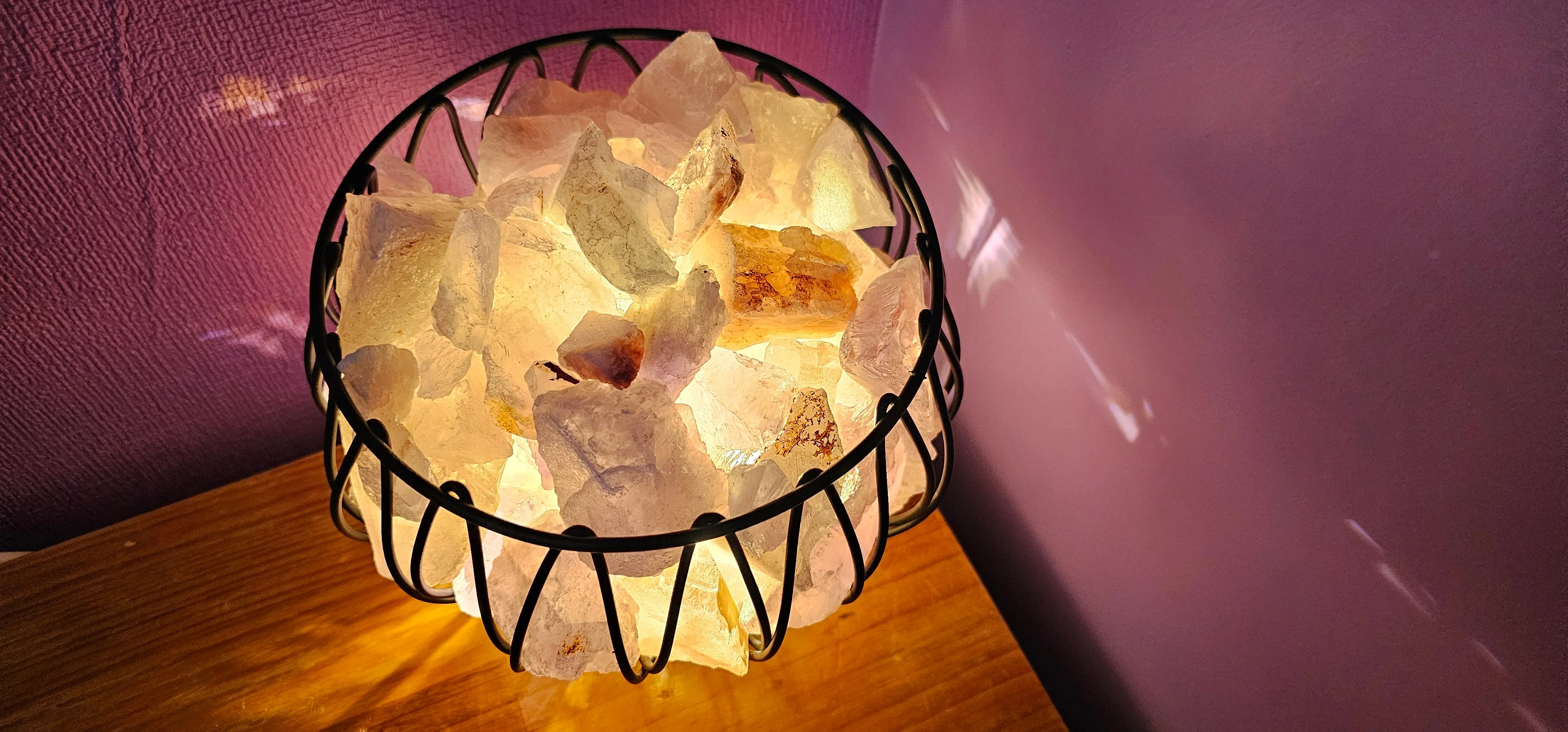 AMETHYST CRYSTAL CAGE LAMP