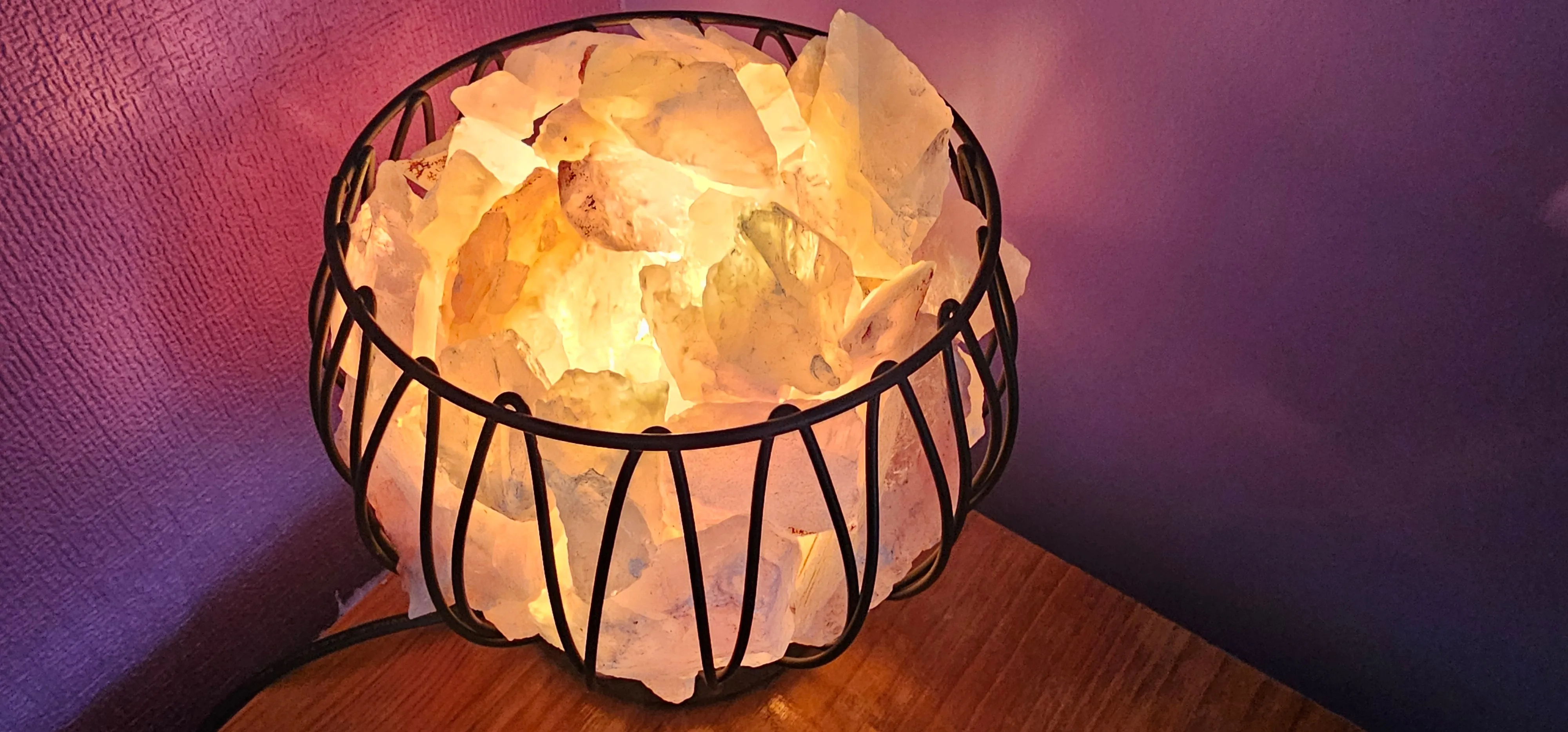 AMETHYST CRYSTAL CAGE LAMP