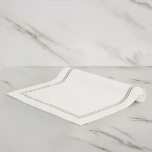 Frette | Hotel Classic Bathmat White&Khaki