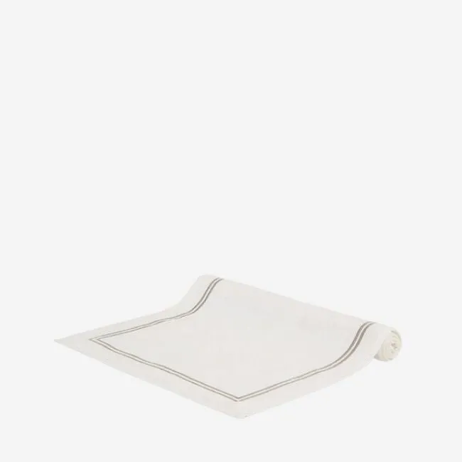 Frette | Hotel Classic Bathmat White&Khaki