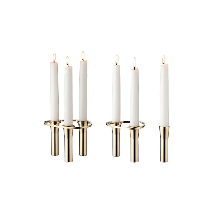 Lind DNA | Gold-Plated Curve Candle Holders Gift Set