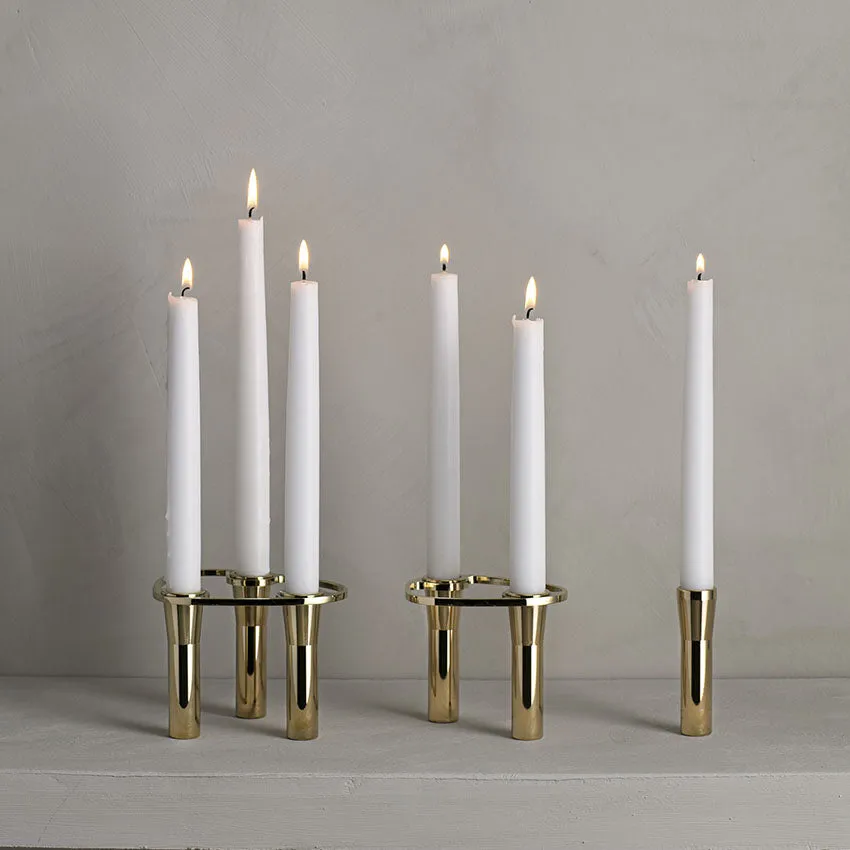 Lind DNA | Gold-Plated Curve Candle Holders Gift Set