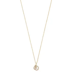 Mayfair Knot Pendant Necklace | Gold Plated with Cubic Zirconia