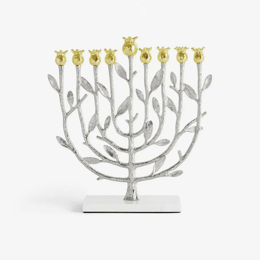 Michael Aram | Pomegranate Menorah - Silver & Gold