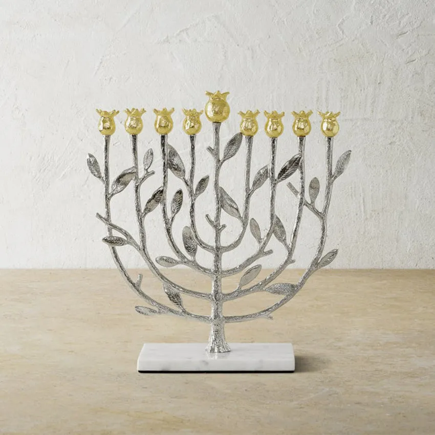 Michael Aram | Pomegranate Menorah - Silver & Gold