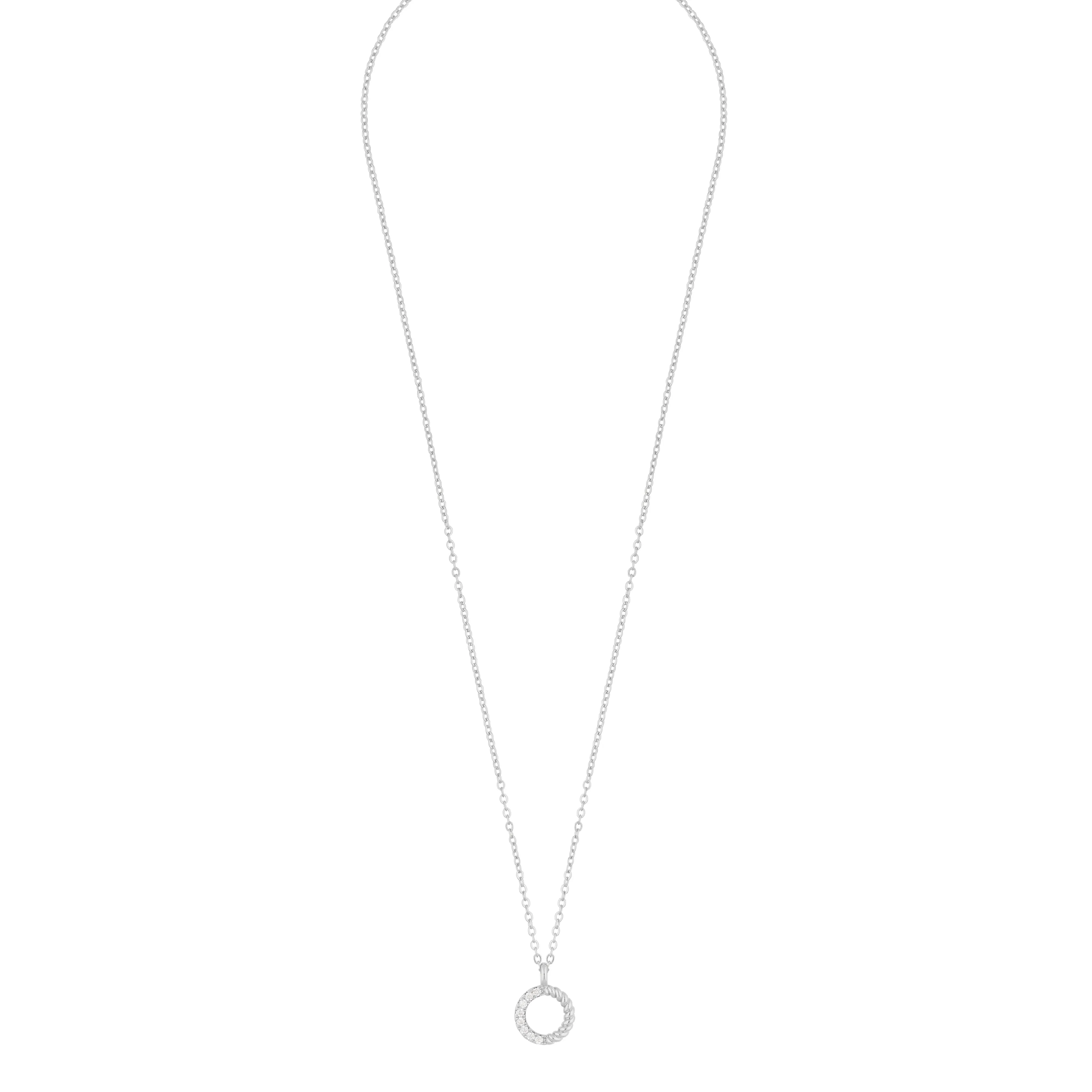 Vienna Ring Pendant Necklace | Silver Plated