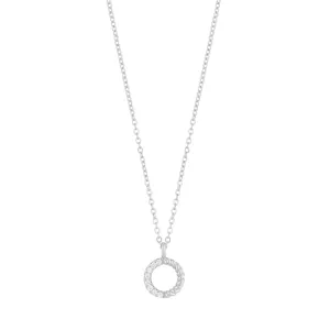 Vienna Ring Pendant Necklace | Silver Plated