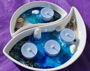 2 BEACHY SCENE CANDLE SETS
