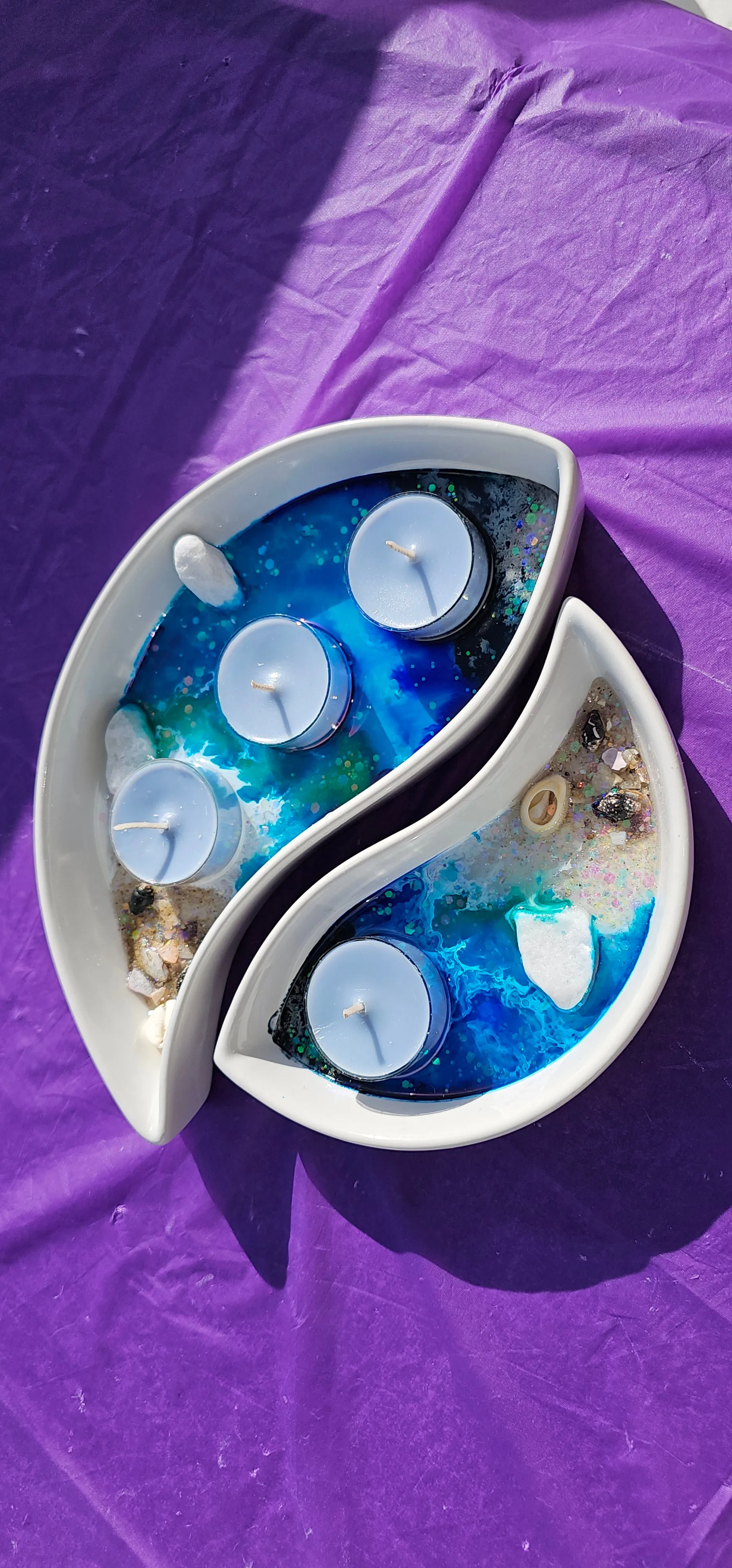 2 BEACHY SCENE CANDLE SETS
