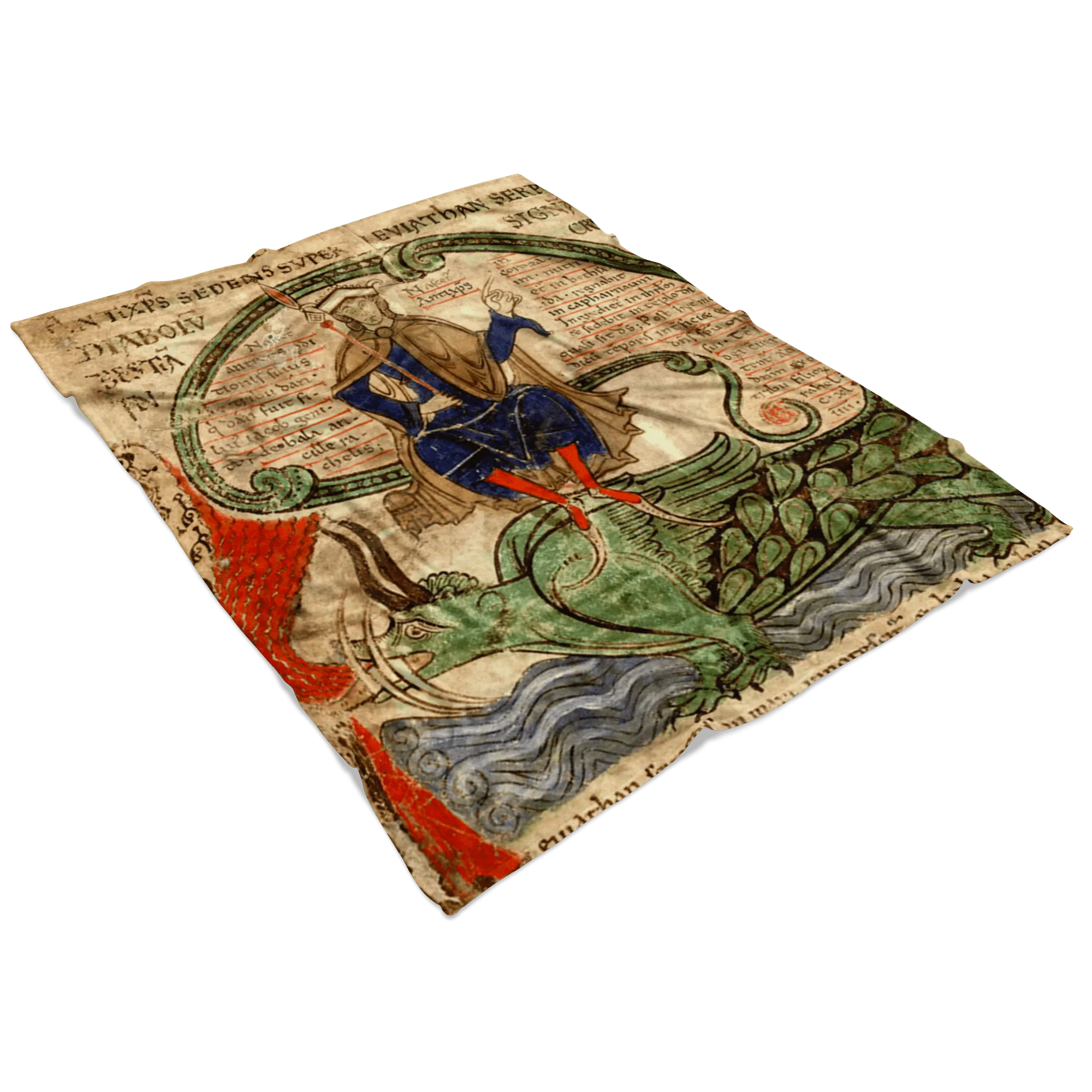 Antichrist upon Leviathan Medieval Fleece Blanket