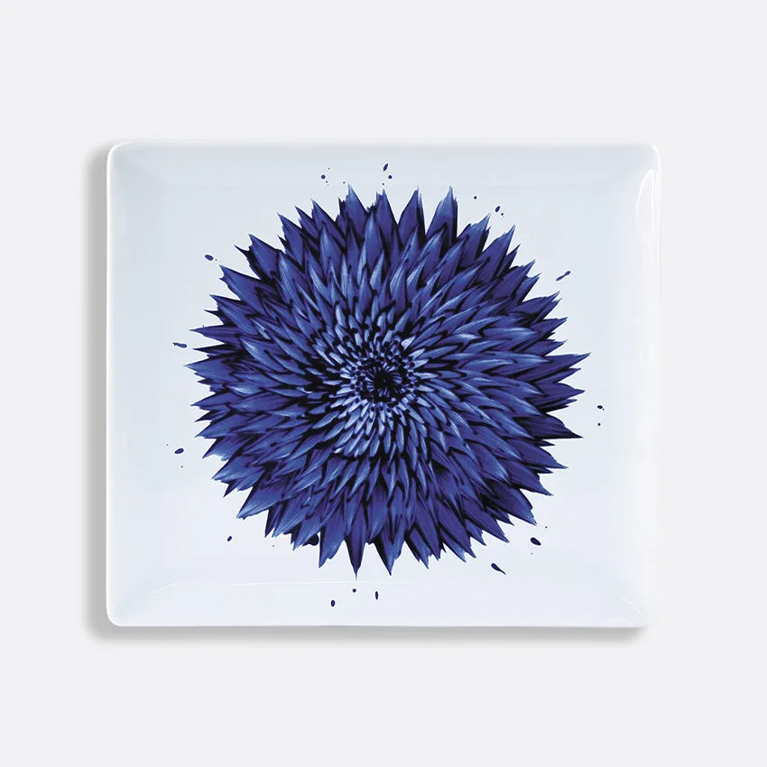 Bernardaud | In Bloom Rectangular Tray - White & Blue