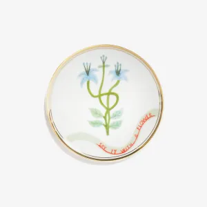 Bitossi Home | Botanica Say It With A Flower Plate - Sky Blue