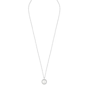 Celine Small Pendant Necklace | Silver/White | 40cm