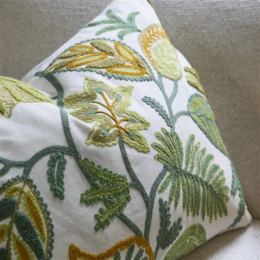 Christian Lacroix | Foglia Decorativa Embroidered Moss Cushion