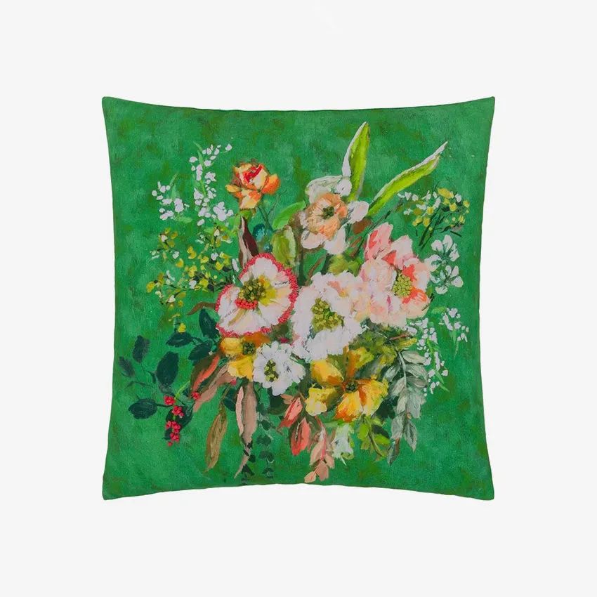 Christian Lacroix | Margaretta Linen Emerald Cushion