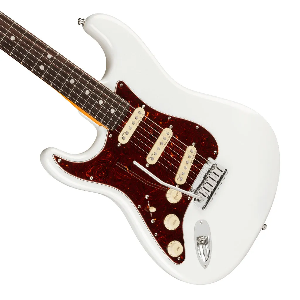 Fender - American Ultra Stratocaster Left-Hand, Rosewood Fingerboard, Arctic Pearl