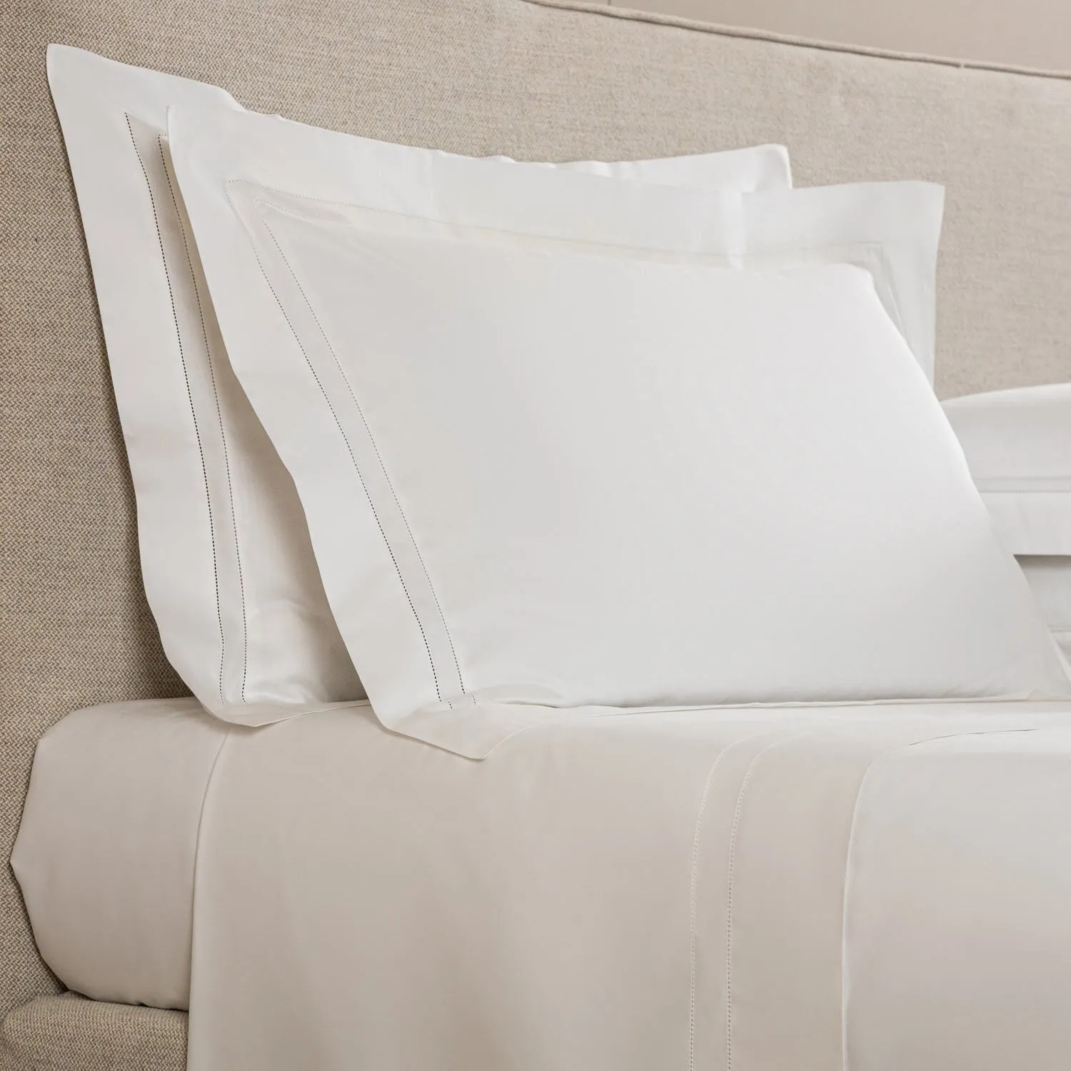 Frette | Doppio Ajour Standard Sham - White