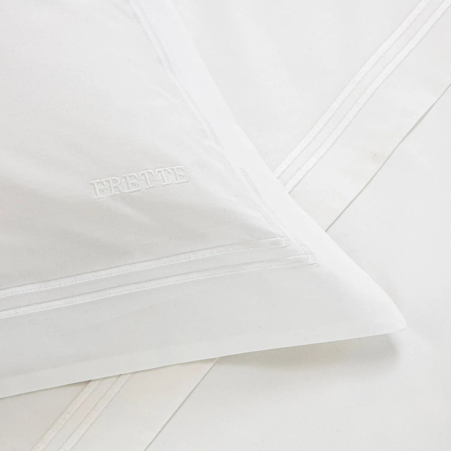Frette | Hotel Classic Euro Sham - White&White