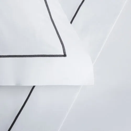 Frette | Hotel Classic Queen Duvet Cover - White&Grey