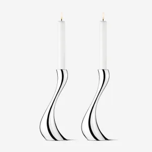 Georg Jensen | Cobra Large Candleholder Set of 2 - Silver