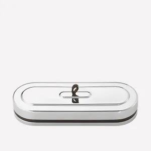 Georg Jensen | Manhattan Box Wide, Stainless Steel, Mirror & Leather