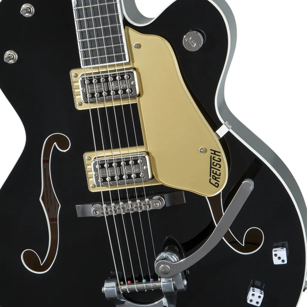 Gretsch G6120T-BSNSH Brian Setzer Signature Nashville Hollow Body with Bigsby, Ebony Fingerboard, Black Lacquer