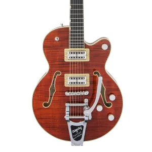 Gretsch - G6659TFM Players Edition Broadkaster Jr. Center Block Single-Cut with String-Thru Bigsby and Flame Maple - Bourbon Stain
