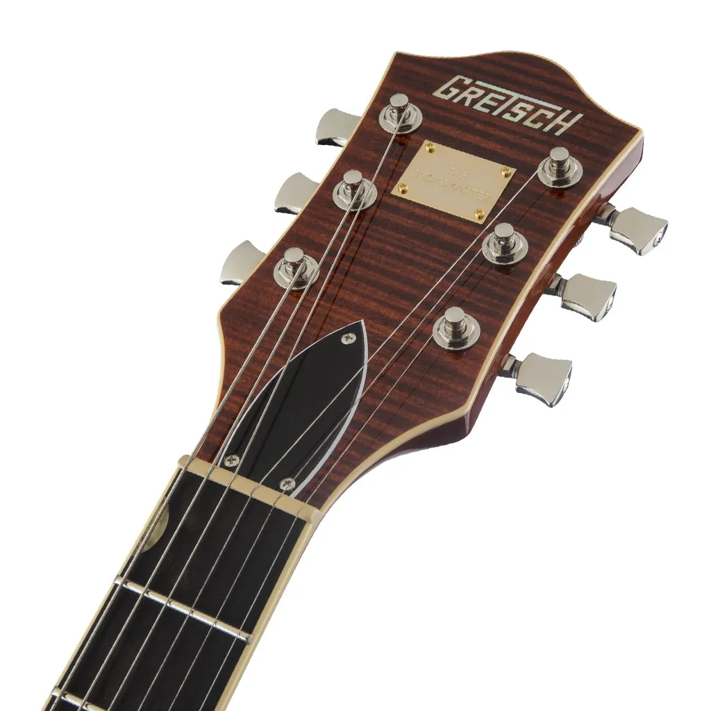 Gretsch - G6659TFM Players Edition Broadkaster Jr. Center Block Single-Cut with String-Thru Bigsby and Flame Maple - Bourbon Stain