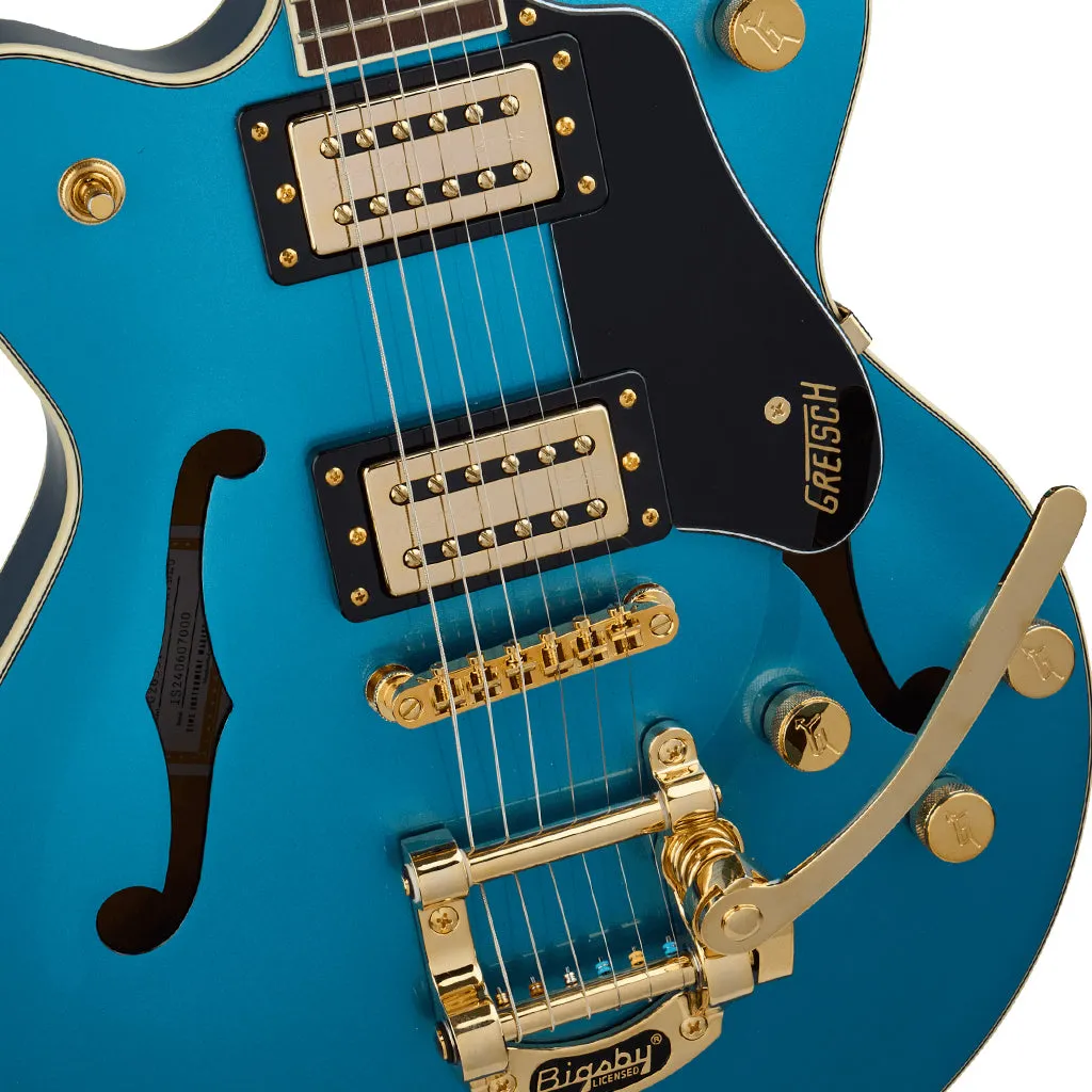 Gretsch Limited Edition G2655TG Streamliner Centre-Block Jr Doublecut with Bigsby Electric Guitar Laurel Fingerboard Riviera Blue