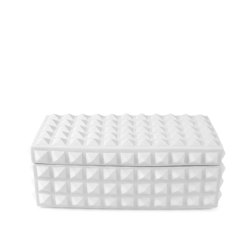 Jonathan Adler | Charade Square Studded Box Porcelain