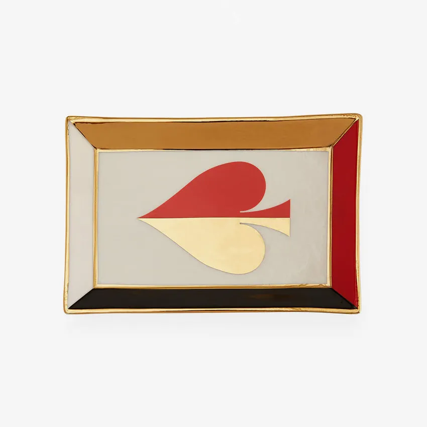 Jonathan Adler | Dealer's Choice Rectangle Tray - Spade