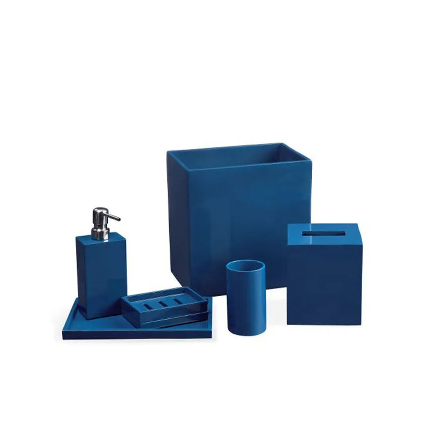 Jonathan Adler | Lacquer Wastebasket-Navy