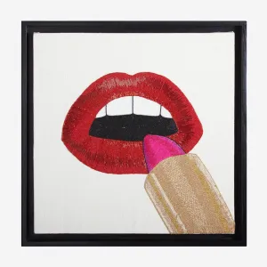 Jonathan Adler | Lipstick Beaded Wall Art - 24" x 24"