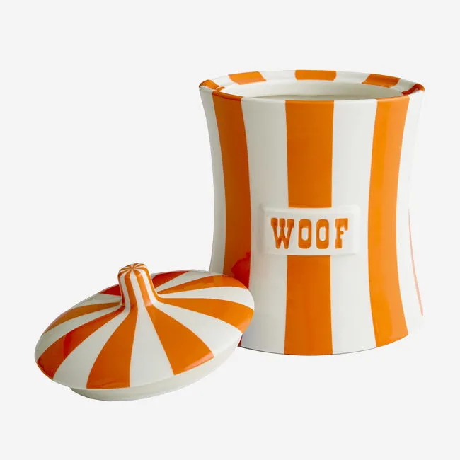 Jonathan Adler | Orange & White Woof Vice Canister