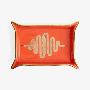 Jonathan Adler | Snake Valet Tray - Orange, Gold