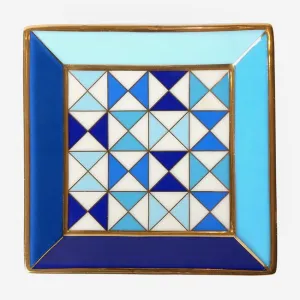 Jonathan Adler | Sorrento Square Tray - Blue/White