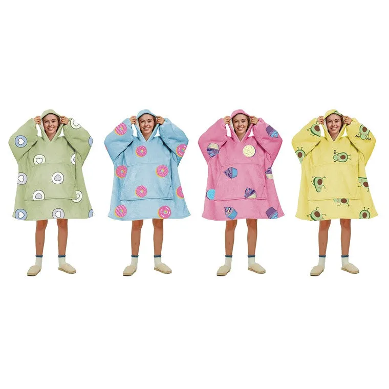 Ladies Cuddle Hoodie, Food, 4 Asstd Designs