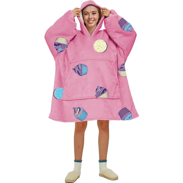 Ladies Cuddle Hoodie, Food, 4 Asstd Designs