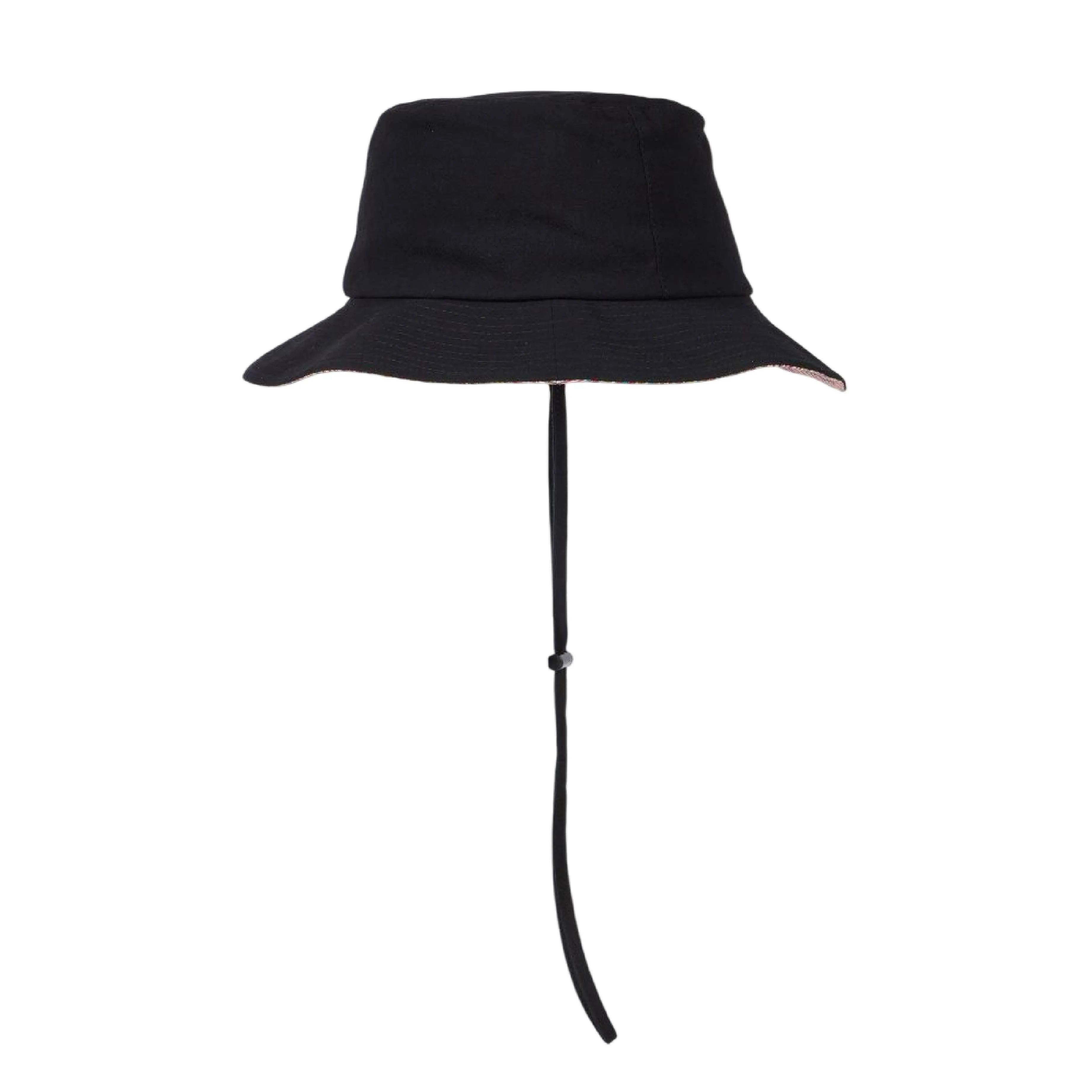 Men's 'Signature Stripe' Bucket Hat with Cord | Black