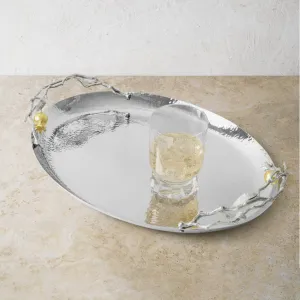 Michael Aram | Pomegranate Oval Tray - Silver & Gold