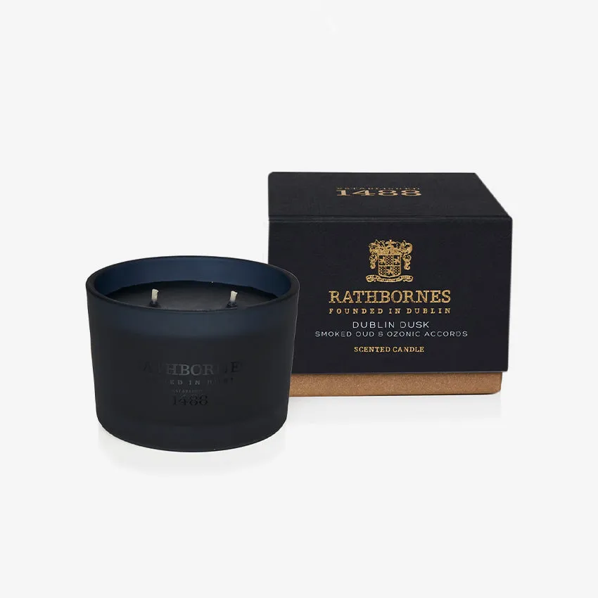 Rathbornes 1488 | Dublin Dusk Scented Candle (Smoked Oud & Ozonic Accords)