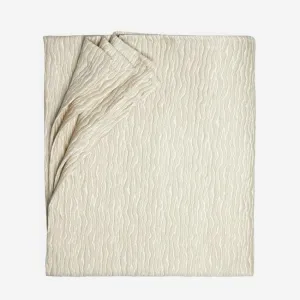 Sferra | Ondate Blanket Cover - Full/Queen - Dark Khaki