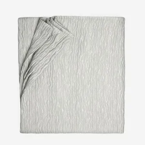 Sferra | Ondate Blanket Cover - Full/Queen - Titanium