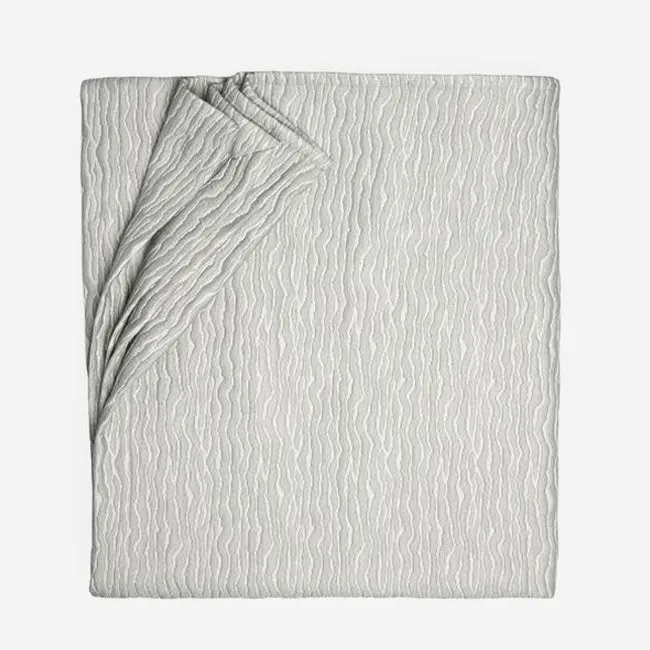Sferra | Ondate Blanket Cover - Full/Queen - Titanium