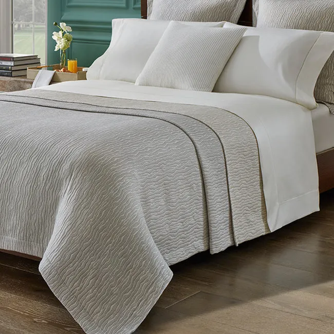 Sferra | Ondate Blanket Cover - King - Titanium