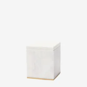 Sferra | Pietra Marble Storage Jar - White & Gold