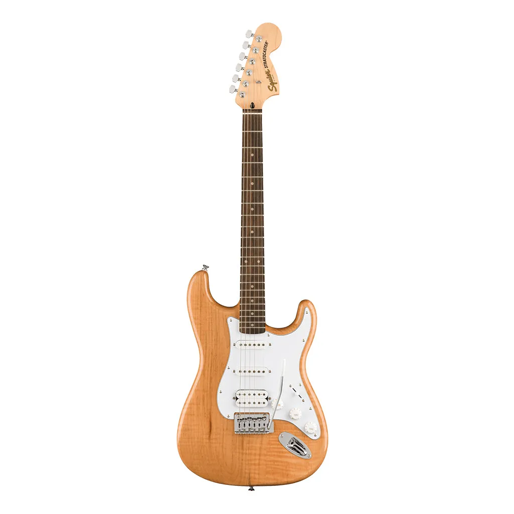 Squier FSR Affinity Series Stratocaster HSS, Laurel Fingerboard, White Pickguard, Natural