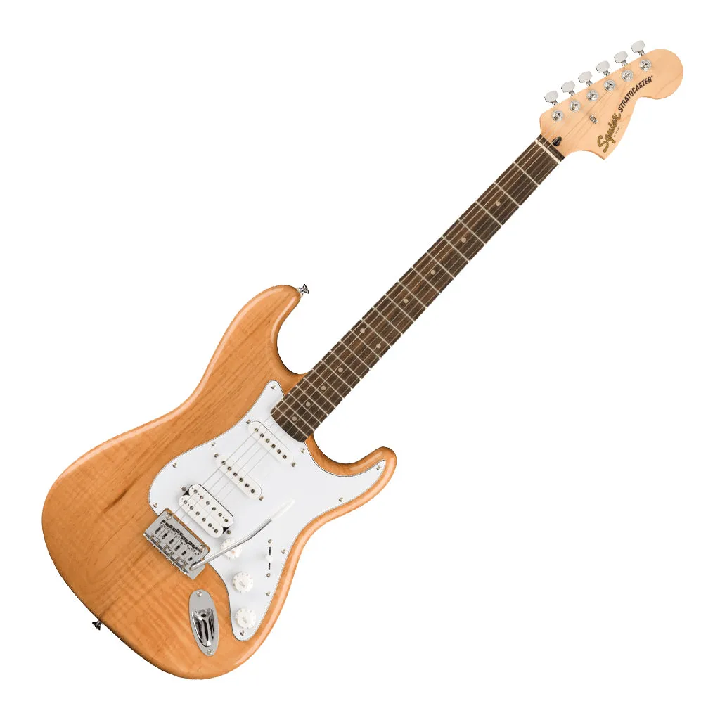 Squier FSR Affinity Series Stratocaster HSS, Laurel Fingerboard, White Pickguard, Natural