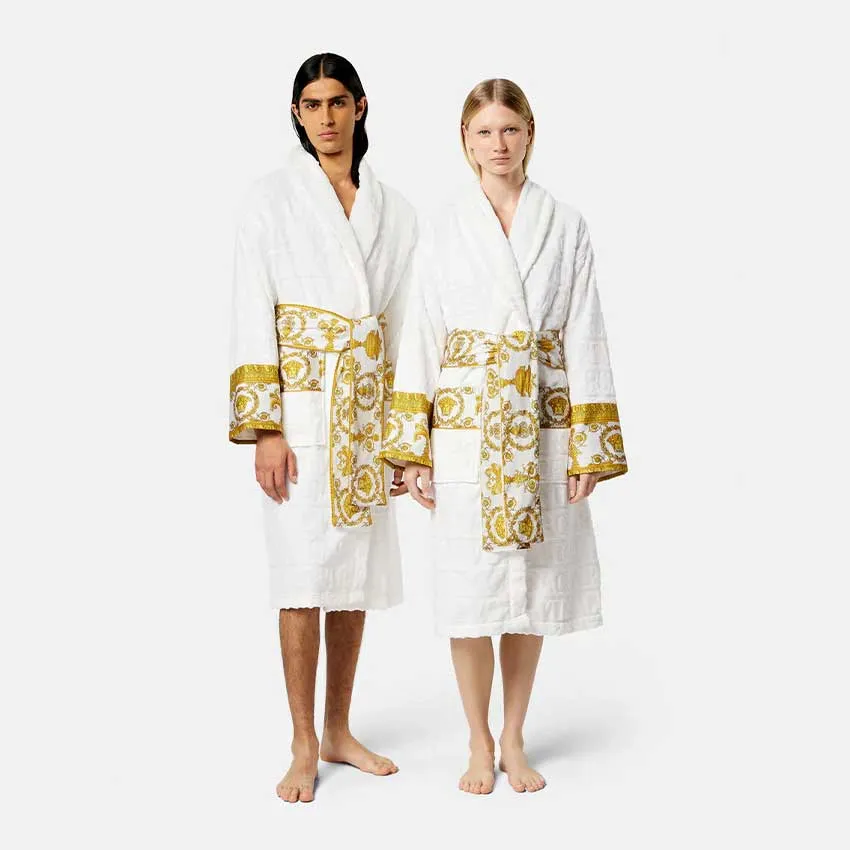 Versace | I Love Baroque Bathrobe - White & Gold